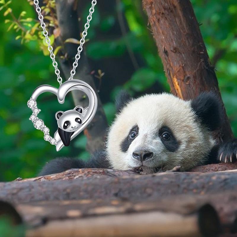 Colar Feminino Panda Prata 925